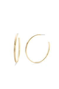 Brook & York Hammered Texture Hoop Earrings
