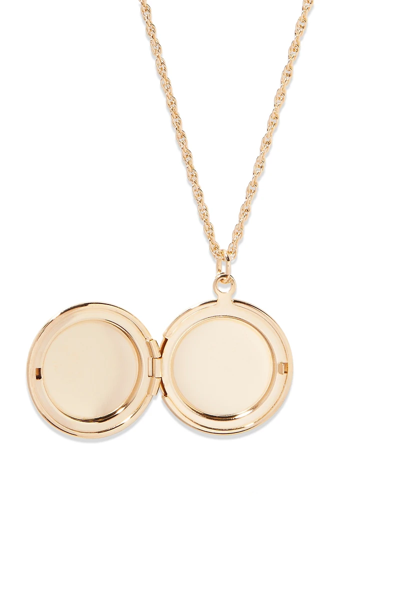 Brook & York Custom Monogram-Initial Round Locket Necklace