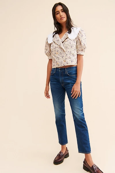 ASKK Mid Rise Blue Straight Leg Jeans