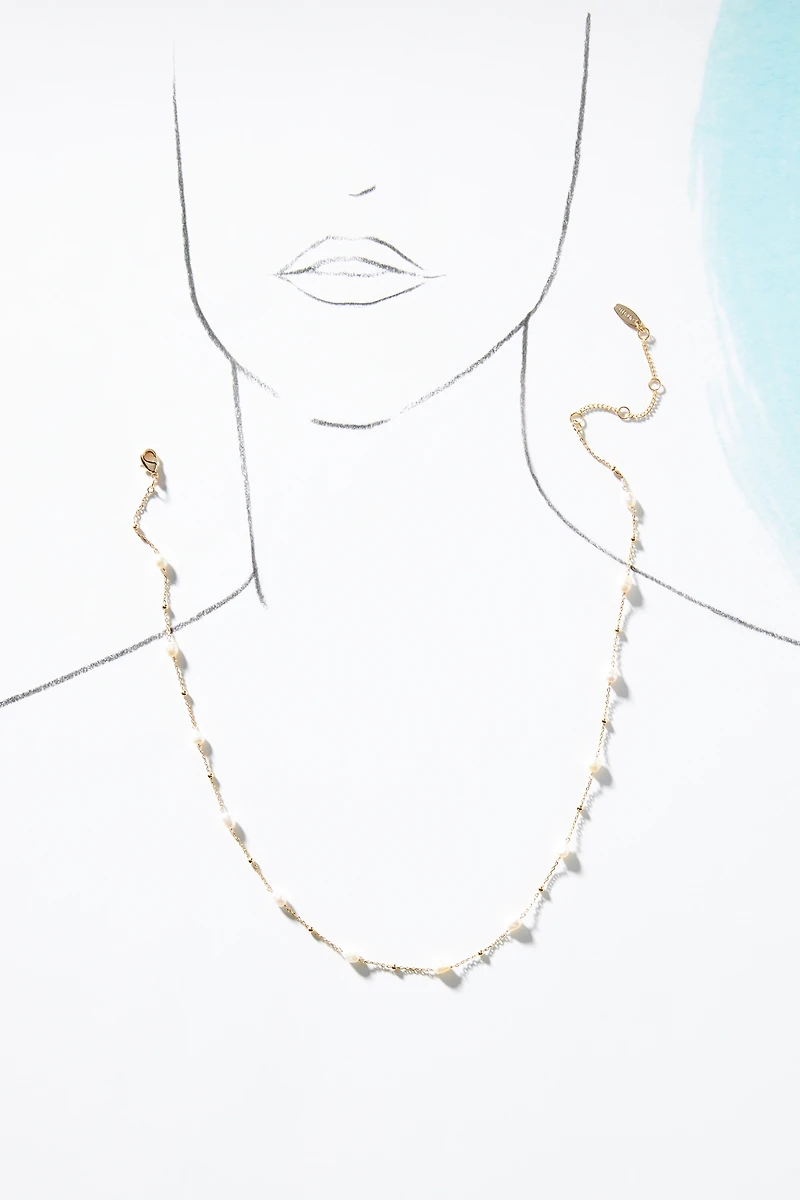 Mini Pearl Chain Necklace