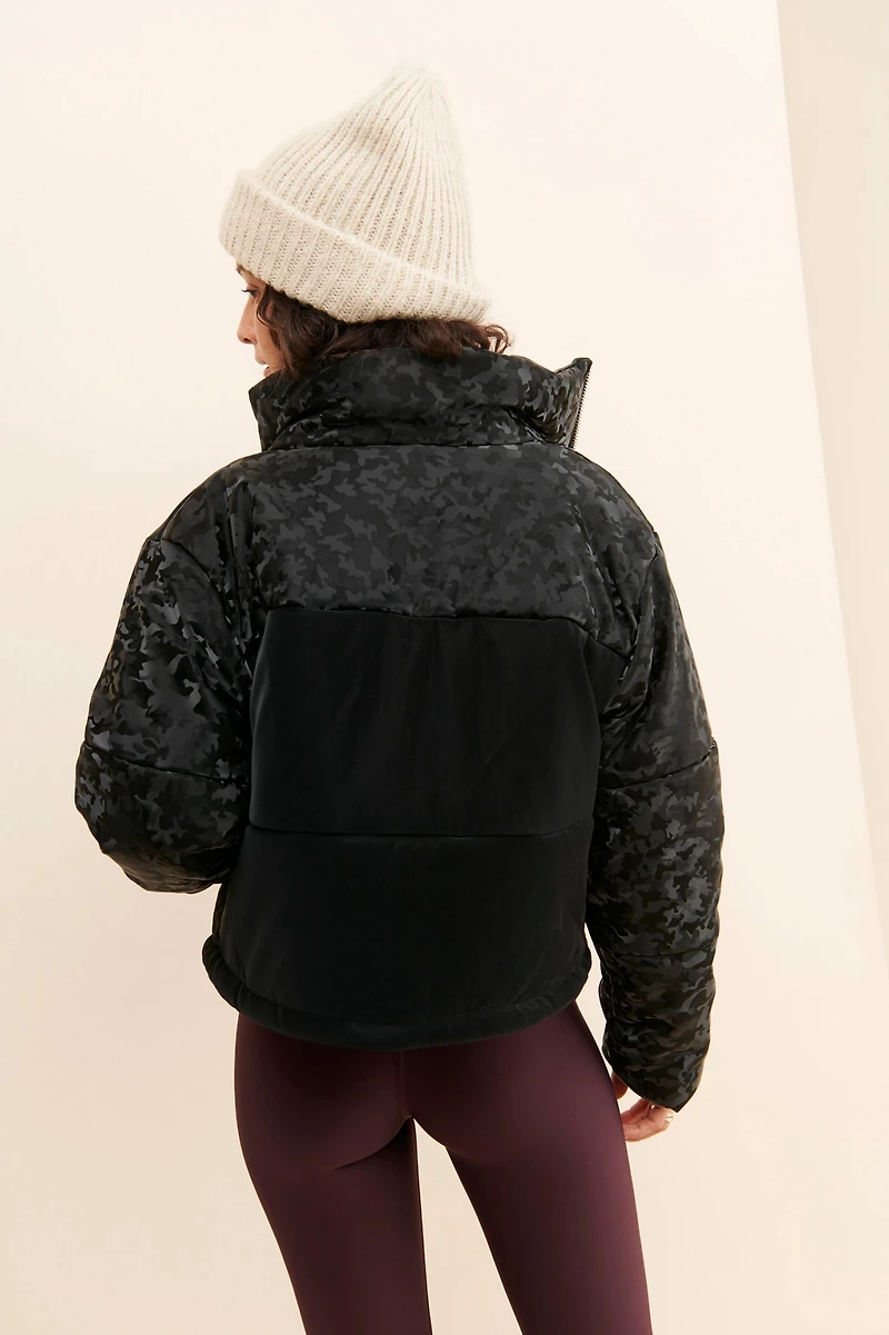 Blue Revival Black Camo Puffer