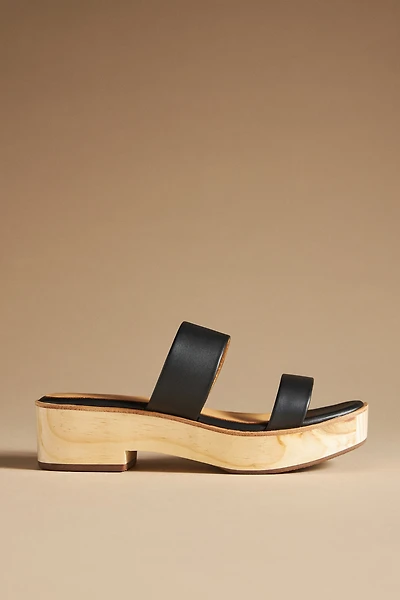 Nisolo Double-Strap Wood-Bottom Heels