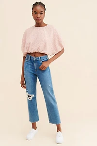 English Factory Cotton Candy Cropped Blouse