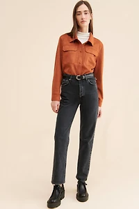 Jules Kae Hannah Faux Suede Shirt Jacket