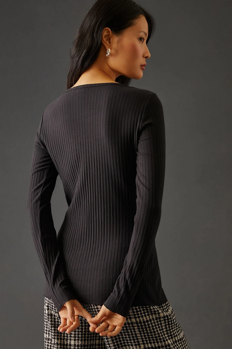 Ribbed Cardigan Sweater