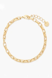 Brook & York Puffed Rectangular Link Chain Bracelet