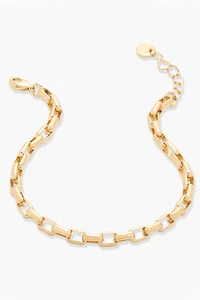 Brook & York Puffed Rectangular Link Chain Bracelet