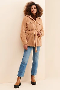 en elly Belted Shirt Jacket