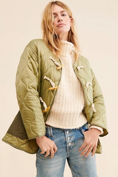 Moon River Quilted Toggle Jacket