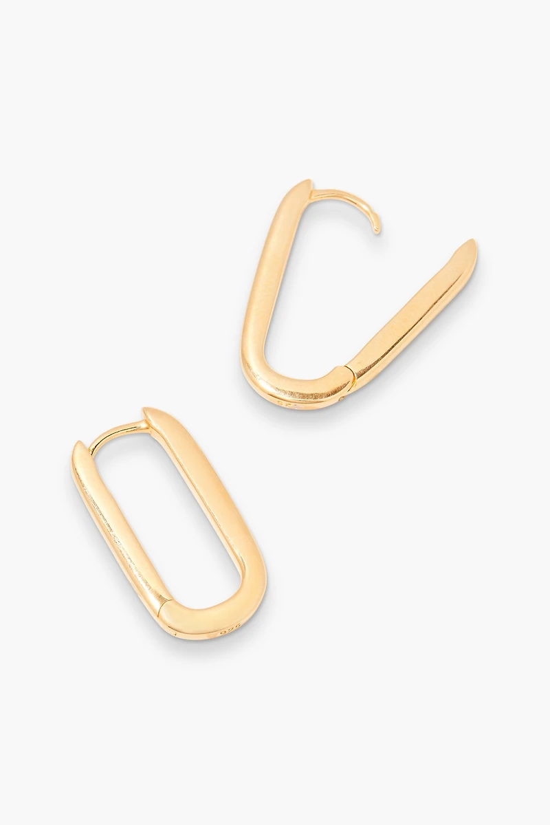 Brook & York Gold Vermeil Paperclip Hoops