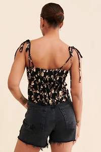 Saltwater Luxe Floral Pleated Cami