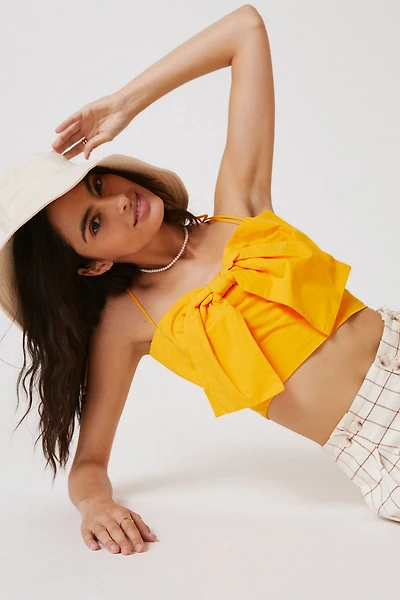 Maeve Bow-Tie Crop Top