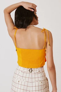 Maeve Bow-Tie Crop Top