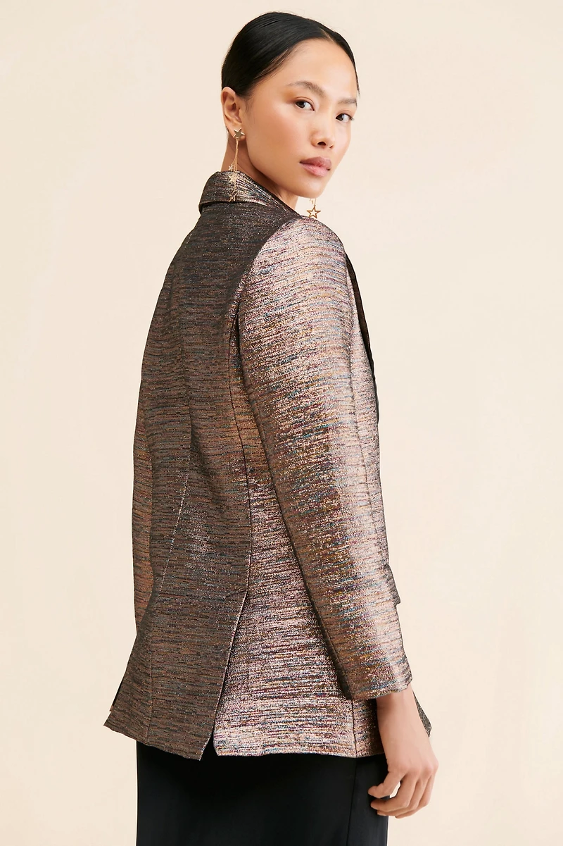 Hutch Metallic Glam Jacquard Blazer