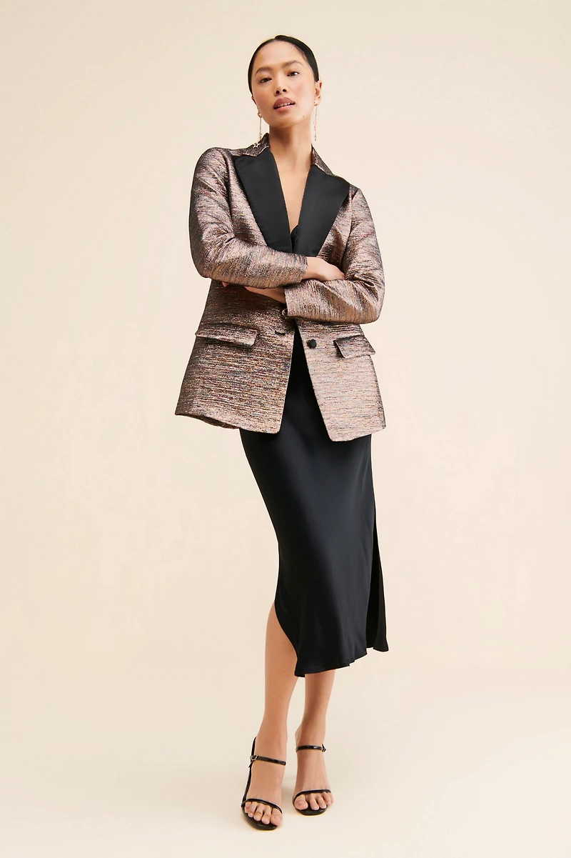 Hutch Metallic Glam Jacquard Blazer