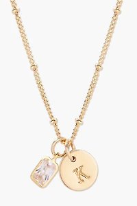 Brook & York Custom Birthstone Initial Necklace