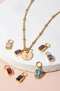 Brook & York Custom Birthstone Initial Necklace