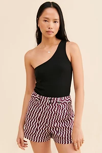 Maeve Wavy High-Rise Shorts