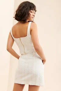 MinkPink Saskia Eyelet Mini Skirt