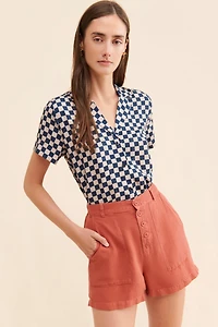Cloth & Stone High Rise Button-Up Shorts