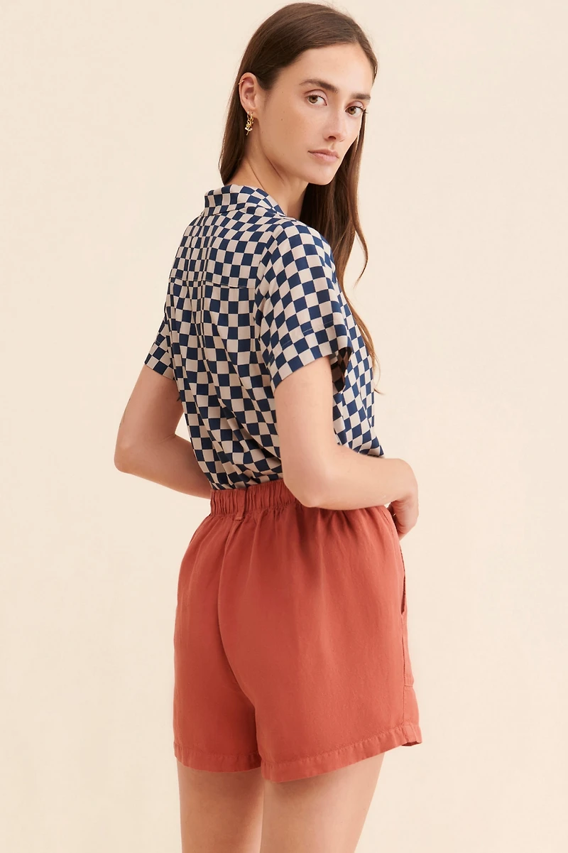 Cloth & Stone High Rise Button-Up Shorts