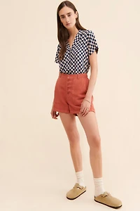 Cloth & Stone High Rise Button-Up Shorts