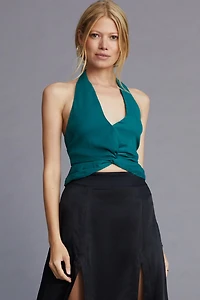 Sunday Brooklyn Twist-Front Halter Top