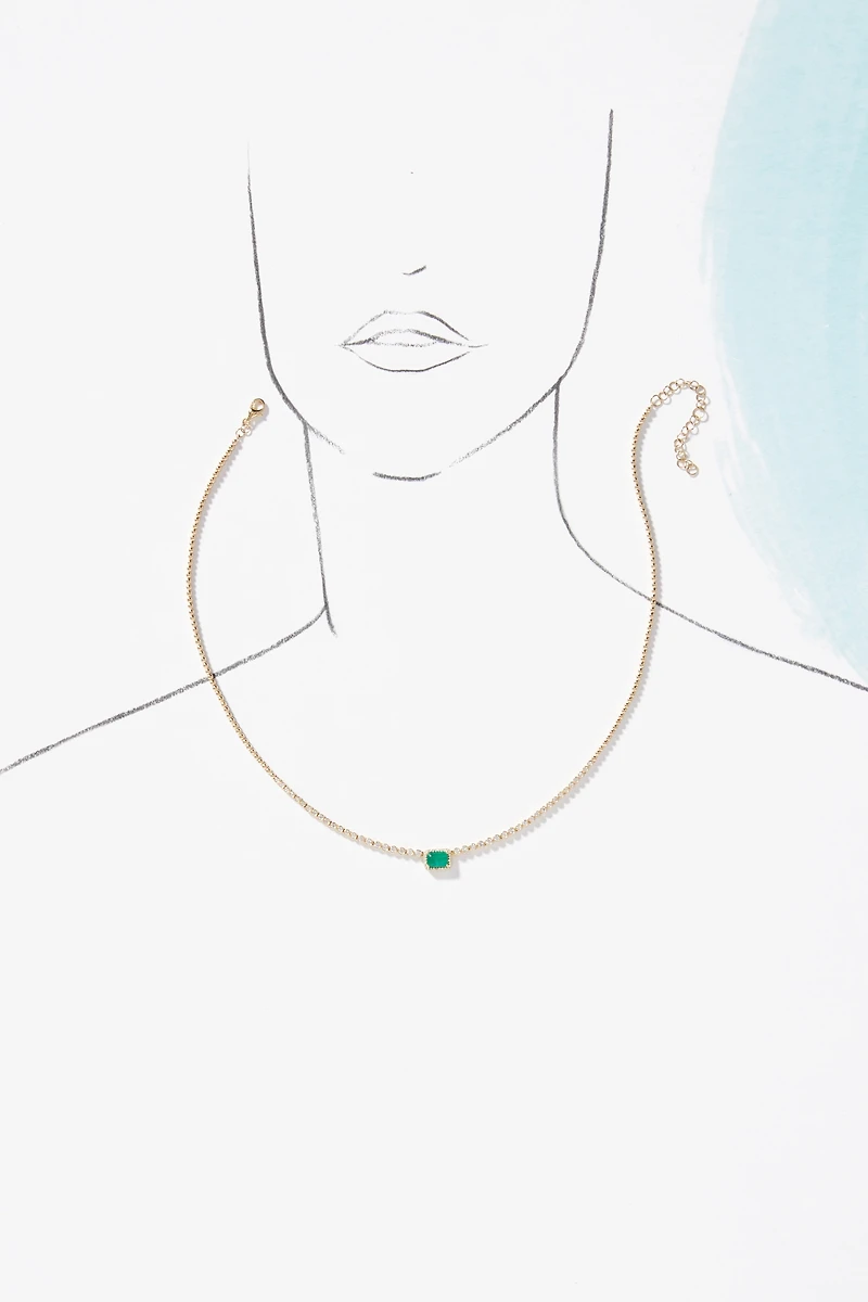 Luna Skye Emerald Necklace