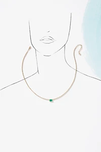 Luna Skye Emerald Necklace