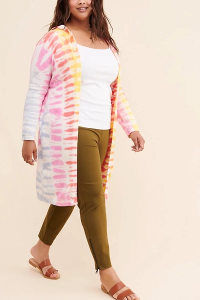 Electric Yoga Emira Hooded Tie-Dye Cardigan