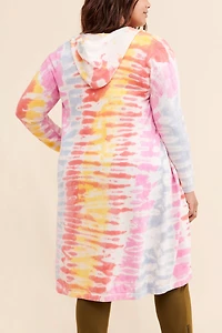 Electric Yoga Emira Hooded Tie-Dye Cardigan