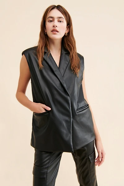Native Youth Ian Vegan Leather Gilet