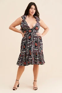 Let Me Be Ruffle Tie Back Dress