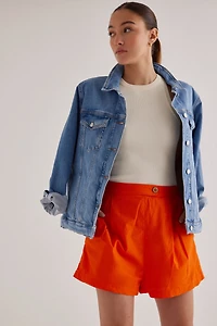 Maeve Pleated Poplin Shorts