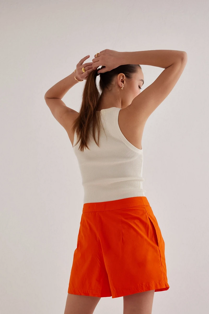 Maeve Pleated Poplin Shorts