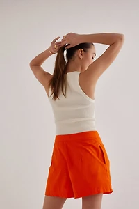 Maeve Pleated Poplin Shorts