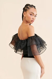 Dolan Tiered Organza Top