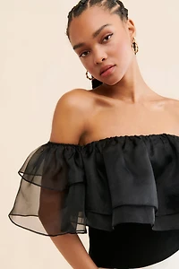 Dolan Tiered Organza Top