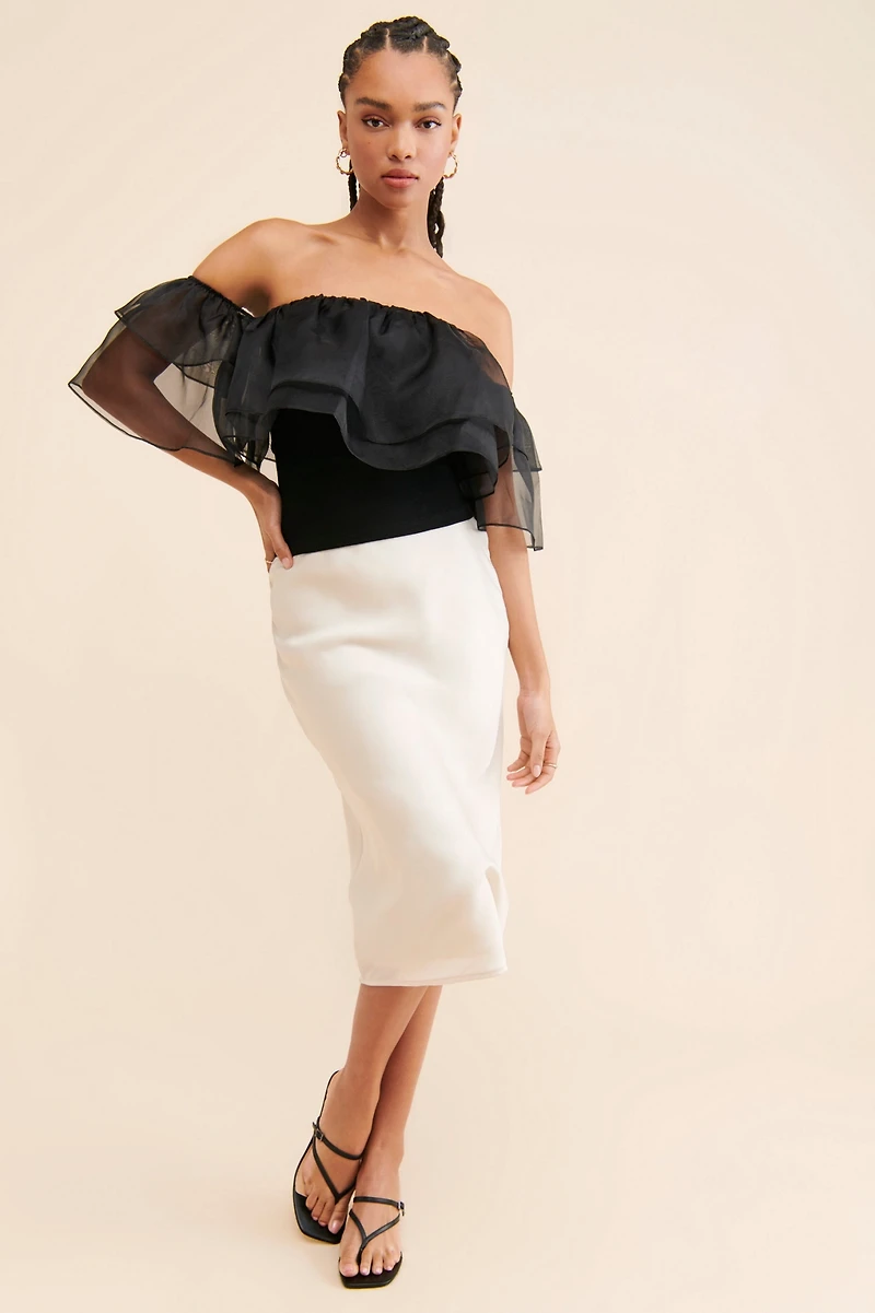 Dolan Tiered Organza Top