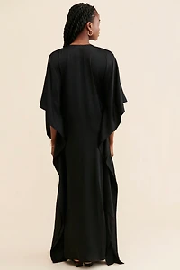 Ripley Rader Satin Crepe Caftan Dress