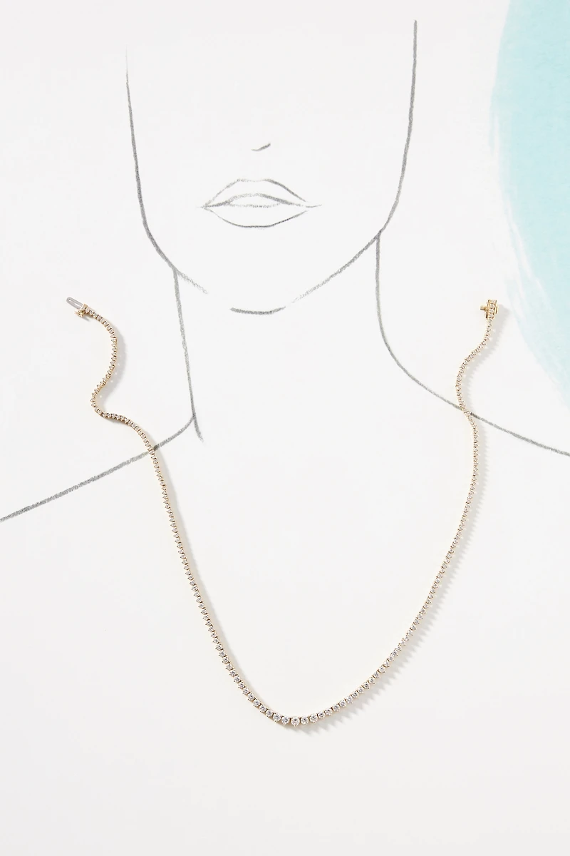 Graduated Diamond Tennis Necklace