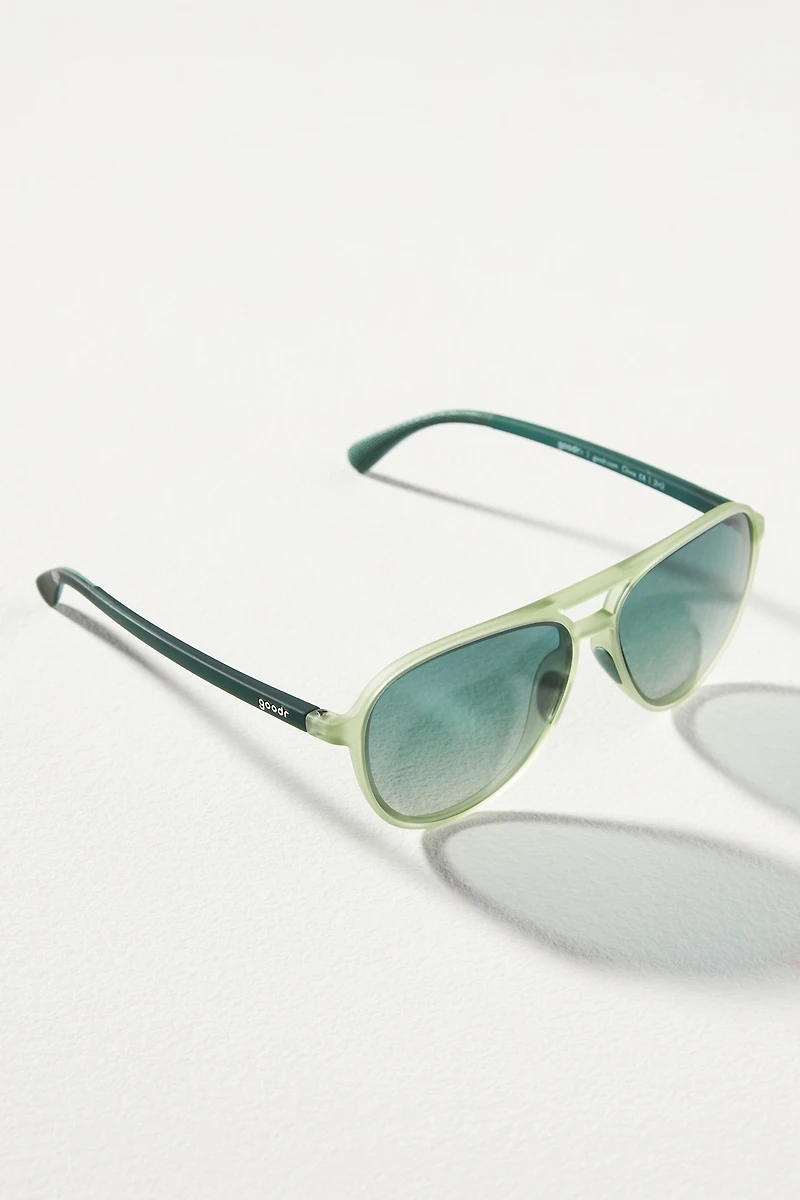 Goodr Amelia Earhart Ghosted Me Polarized Aviator Sunglasses