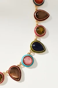 Colorful Enamel Gem Necklace