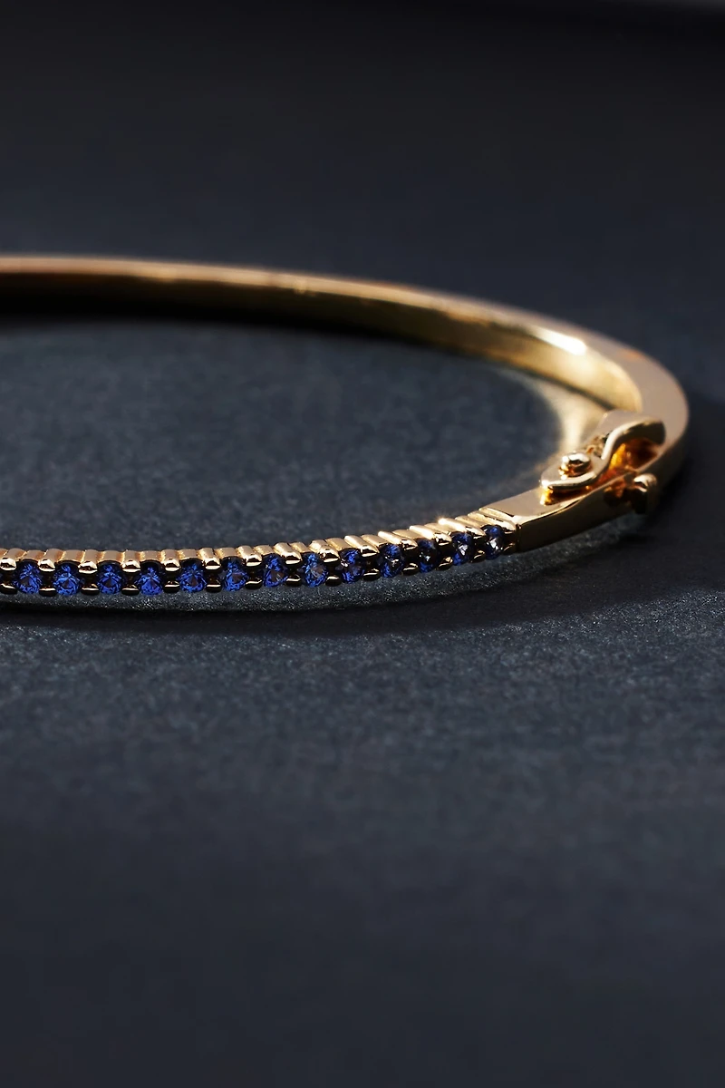 Rachel Reid Jewelry Blue Sapphire Bangle Bracelet