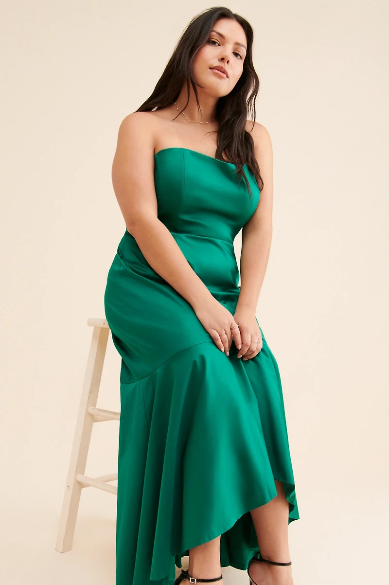 Hutch Strapless Ruffled Gown