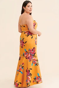 Hutch Strapless Ruffled Gown