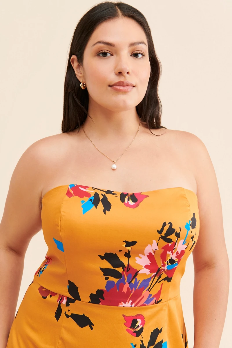 Hutch Strapless Ruffled Gown