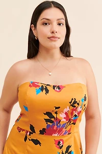 Hutch Strapless Ruffled Gown