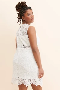 Hutch Floral Lace Sheer Mini Dress