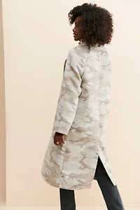 Avec Les Filles Camo Printed Overcoat
